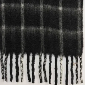 Indian Handmade Black Checked Acrylic Wool Scarves - Image 7