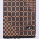 Luxury Brown Checked Scarf Men Winter Warm Scarves - Image 7