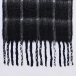 Men's Black Check Scarf Acrylic Wool Muffler - Image 5