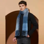 Men's Oversize Reversible Acrylic Wool Check Muffler - Image 2