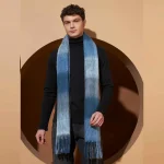 Men's Oversize Reversible Acrylic Wool Check Muffler