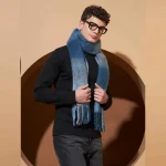 Men's Oversize Reversible Acrylic Wool Check Muffler - Image 5