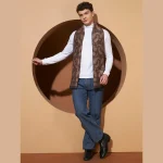 Men's Soft Wool Wrap Brown Paisley Neck Wrap Muffler - Image 5