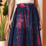 Beautiful Blue Tie Dye Printed Cotton Skirt - Image 7