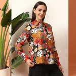 Beautiful Patchwork Print Women Cotton Shirts For Multi Color - Image 3
