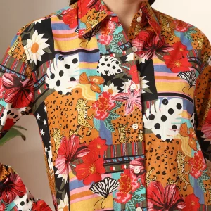 Beautiful Patchwork Print Women Cotton Shirts For Multi Color - Image 5