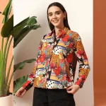 Beautiful Patchwork Print Women Cotton Shirts For Multi Color - Image 6