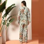 Beautiful White Floral Printed Cotton Night Suit For Women Gift - Image 7