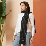 Black Triangle Cashmere Winter Warm Soft Wool Wraps Scarves - Image 4
