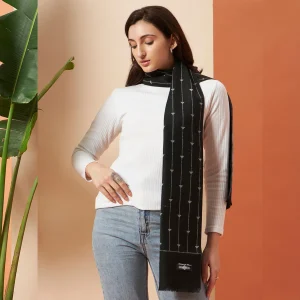 Black Triangle Cashmere Winter Warm Soft Wool Wraps Scarves - Image 5