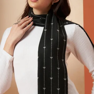 Black Triangle Cashmere Winter Warm Soft Wool Wraps Scarves - Image 6