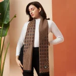 Brown Checked Woolen Mufflers for Men & Women