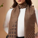 Brown Checked Woolen Mufflers for Men & Women - Image 7