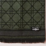 Green Tartan Wool scarves Women Cashmere Muffler - Image 7