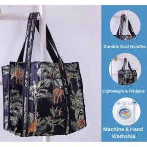Handmade Black Forest Quilted Cotton Tote Bags - Image 8