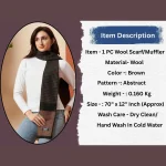 Indian Handmade Brown Abstract Women Scarves - Image 9