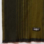 Made in India Soft Warm Wool Wrap Green Geometric Scarves - Image 8