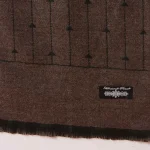 Women Brown Striped Neck Wraps Scarf - Image 8