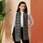 Women Cashmere Gray Tartan Wool scarves
