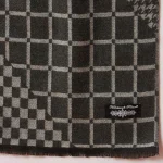 Women Gray Soft Acrylic Wool Checkered Winter Scarf - Image 8