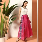 Women Tie Dye Printed Stylish and Comfortable Pink Skirt - Image 2