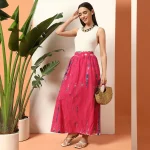 Women Tie Dye Printed Stylish and Comfortable Pink Skirt