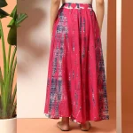 Women Tie Dye Printed Stylish and Comfortable Pink Skirt - Image 6