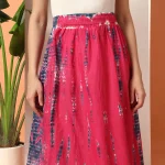Women Tie Dye Printed Stylish and Comfortable Pink Skirt - Image 7