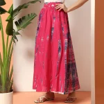 Women Tie Dye Printed Stylish and Comfortable Pink Skirt - Image 5