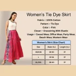 Women Tie Dye Printed Stylish and Comfortable Pink Skirt - Image 8