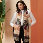 Women Warm & Stylish Soft Wool Scarves Purple Arrow