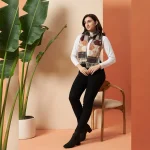 Women Warm & Stylish Soft Wool Scarves Purple Arrow - Image 5