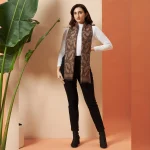 Woolen Muffler Soft Warm Winter Scarf with Brown Paisley - Image 5