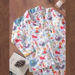 Boy Girl Forest Printed Sleepwear Pajama Set 1 Year -10 Year - Image 3