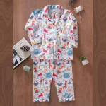 Boy Girl Forest Printed Sleepwear Pajama Set 1 Year -10 Year - Image 2