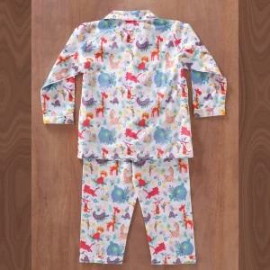 Boy Girl Forest Printed Sleepwear Pajama Set 1 Year -10 Year - Image 5