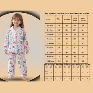Boy Girl Forest Printed Sleepwear Pajama Set 1 Year -10 Year - Image 7