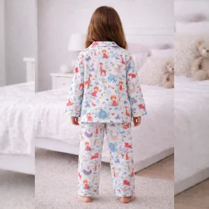Boy Girl Forest Printed Sleepwear Pajama Set 1 Year -10 Year - Image 6