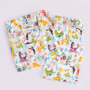 Children Animal Print Cotton Sleepwear Shirt & Pajama - Image 3