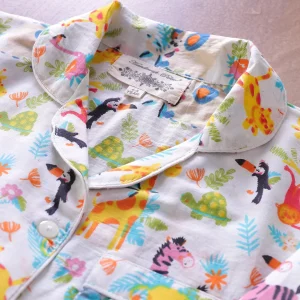 Children Animal Print Cotton Sleepwear Shirt & Pajama - Image 4