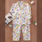 Children Animal Print Cotton Sleepwear Shirt & Pajama - Image 2