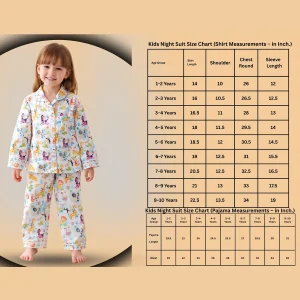 Children Animal Print Cotton Sleepwear Shirt & Pajama - Image 8