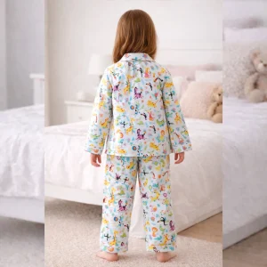 Children Animal Print Cotton Sleepwear Shirt & Pajama - Image 7