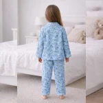 Kids Blue Zebra Print Cotton Night Suit Pajama Set 1–10 Years - Image 7