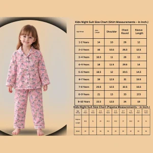 Kids Pink Zebra Printed Cotton Shirt And Pajama Set - Image 8