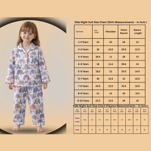 Kids Sleepwear Cotton Night Suit Elephant Printed - Image 8