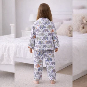 Kids Sleepwear Cotton Night Suit Elephant Printed - Image 7