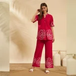 Print Floral Print Kurta Palazzo Set Lounge Wear - Image 3