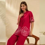 Print Floral Print Kurta Palazzo Set Lounge Wear - Image 2
