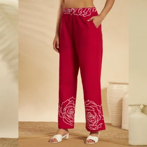 Print Floral Print Kurta Palazzo Set Lounge Wear - Image 7
